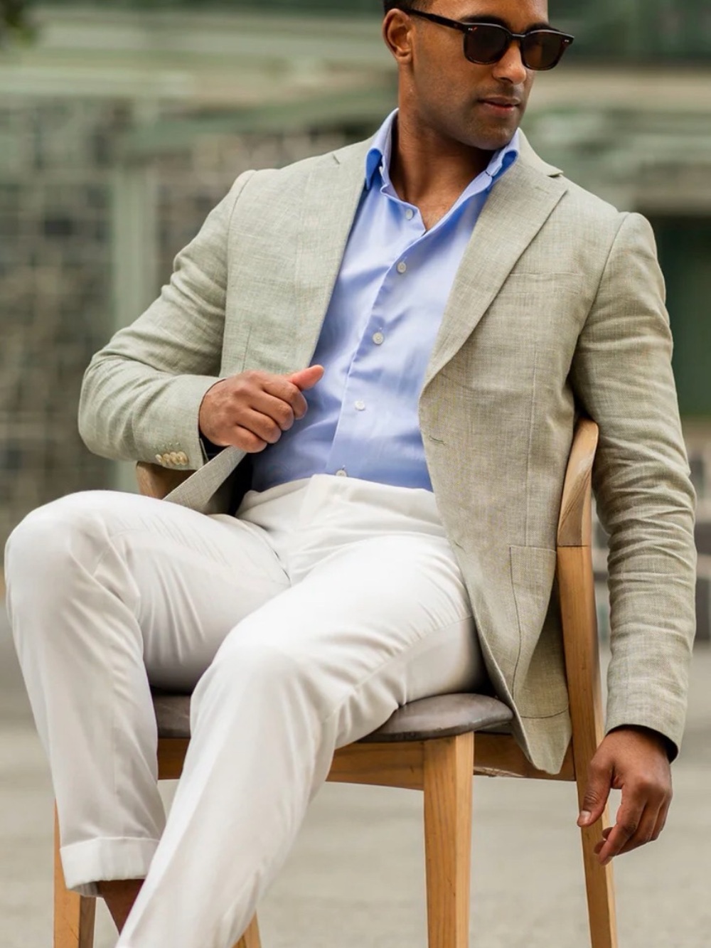 Collars & Co The Lorenzo Linen & Cotton Blazer Size 40R New With Tag
